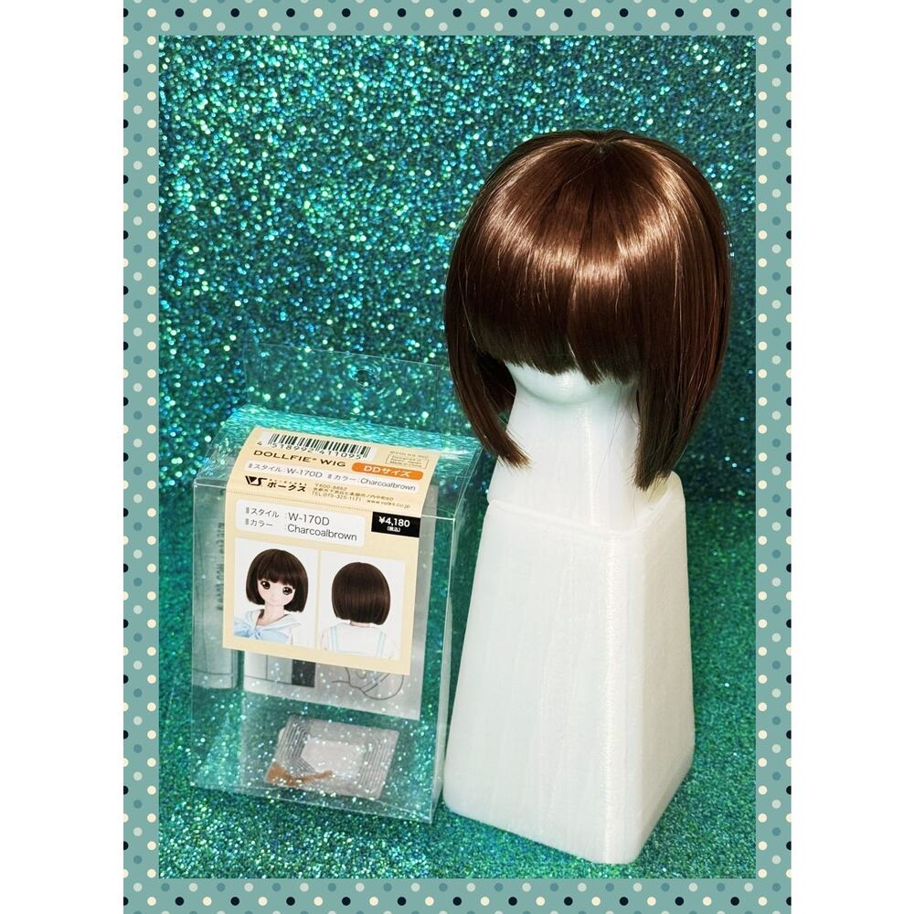 BJD 1/3 Volks Super Dollfie Dream Smart Doll DD W-170D Charcoal Brown Wig 8/9